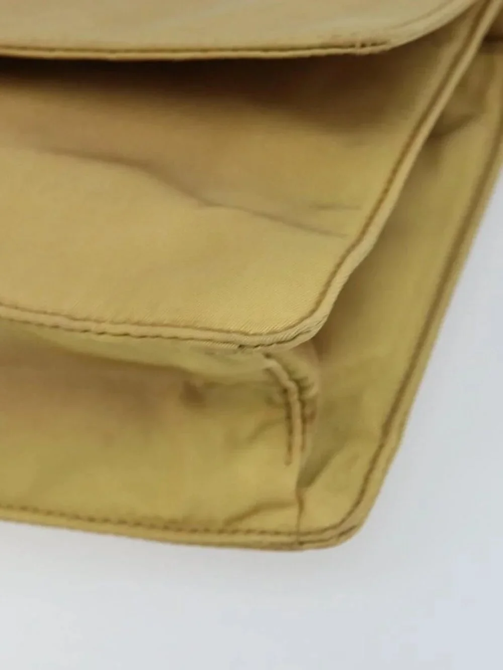 PRADA Shoulder Bag Nylon Beige Gold - Picture 4 of 16